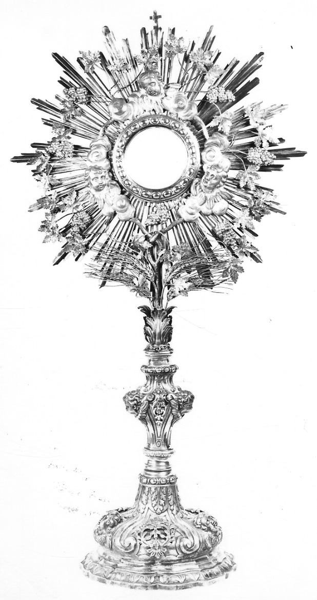 ostensorio - a raggiera, opera isolata - ambito genovese (ultimo quarto sec. XVIII)