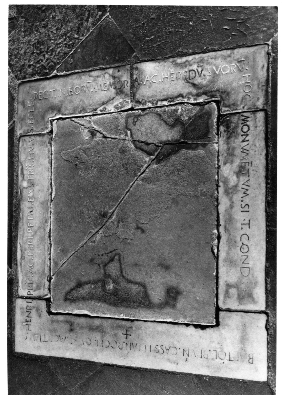 lastra tombale, opera isolata - ambito piemontese (inizio sec. XVI)