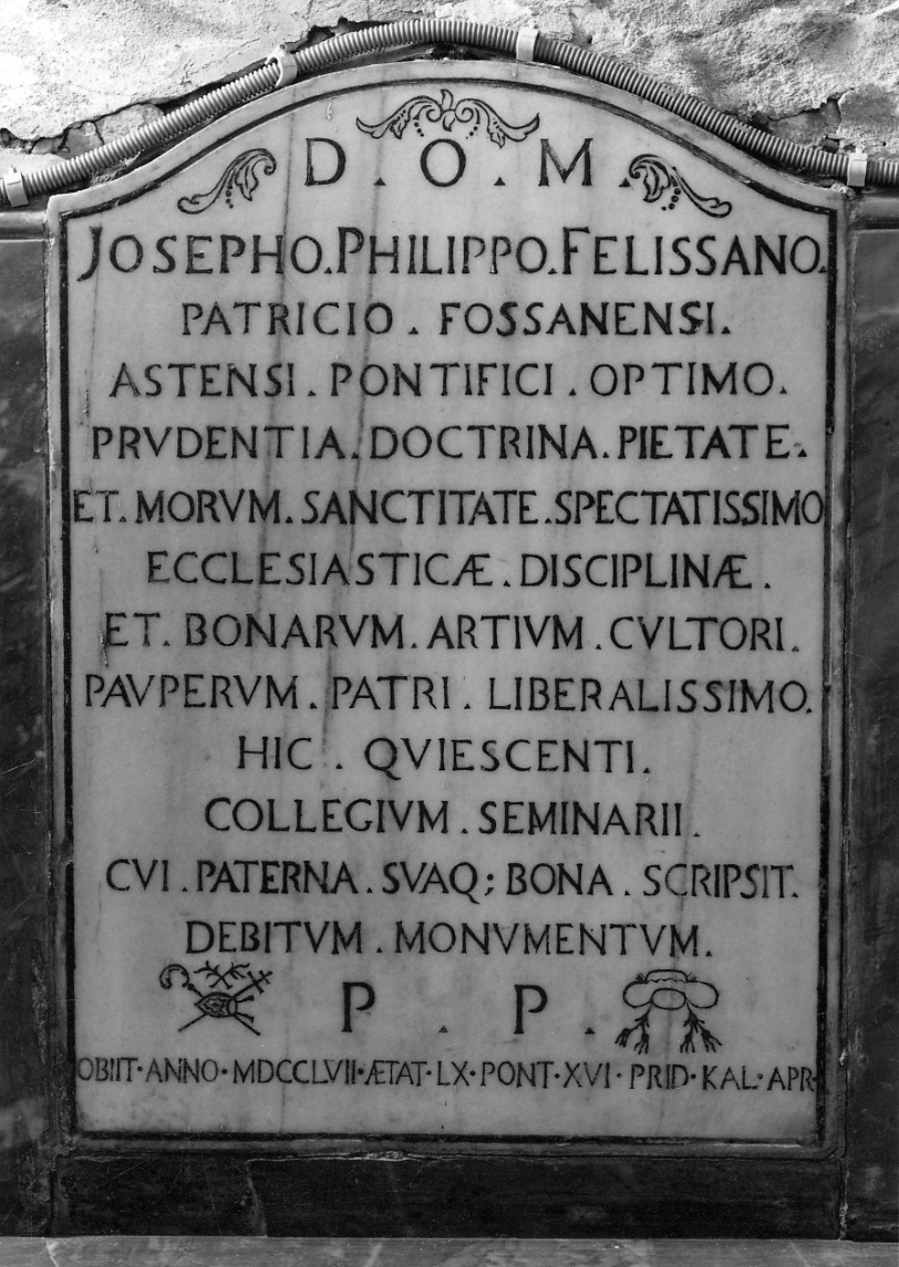 lapide tombale, opera isolata - bottega astigiana (terzo quarto sec. XVIII)