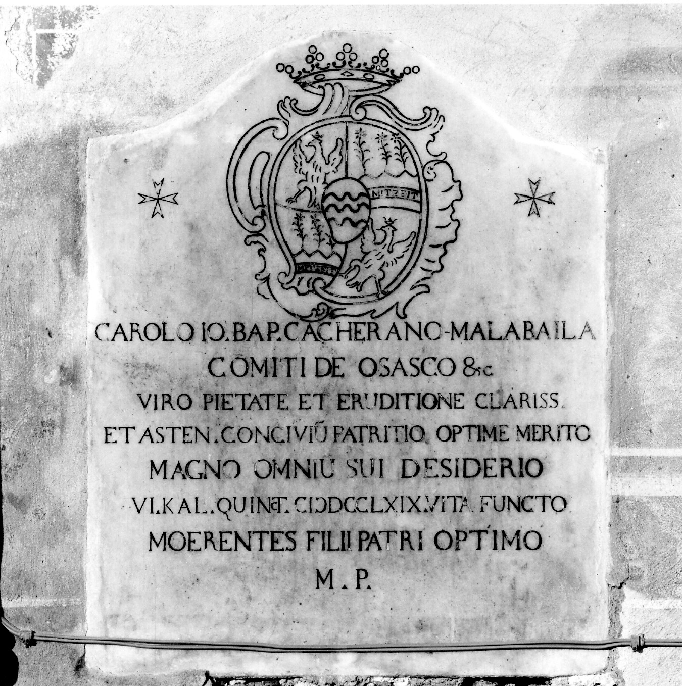 lapide tombale, opera isolata - bottega astigiana (terzo quarto sec. XVIII)