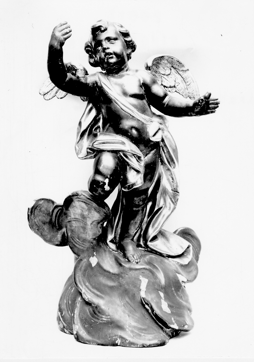 angelo reggicandelabro (candelabro, opera isolata) di Clemente Stefano Maria (attribuito) (terzo quarto sec. XVIII)