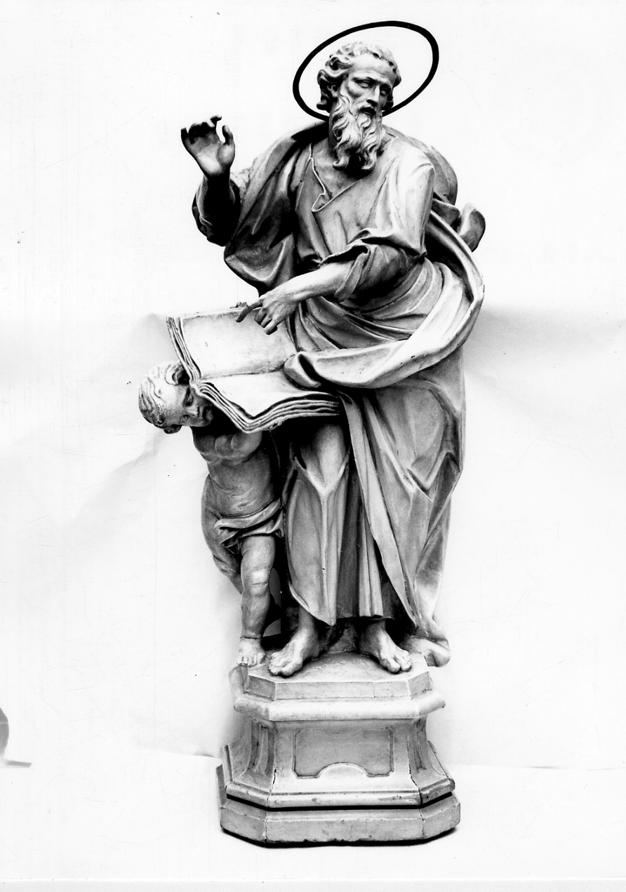 San Matteo Evangelista (statua, elemento d'insieme) di Clemente Stefano Maria (attribuito) (terzo quarto sec. XVIII)