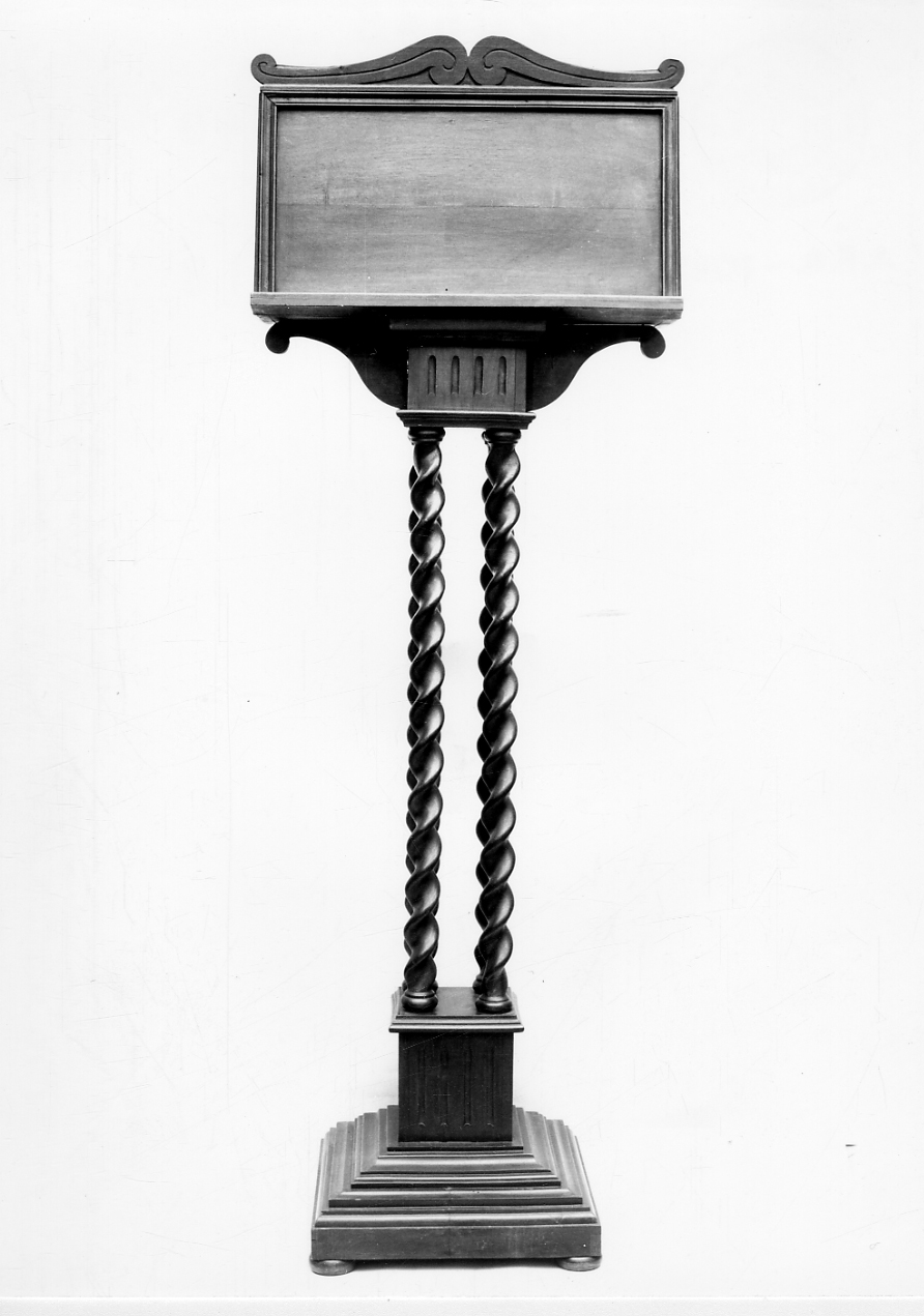 leggio a fusto, opera isolata - produzione piemontese (ultimo quarto sec. XIX)