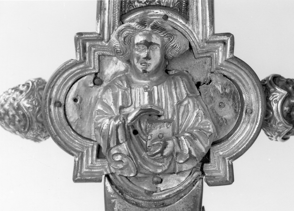 simbolo di San Matteo: angelo (decorazione plastica, elemento d'insieme) - ambito lombardo (seconda metà sec. XV)