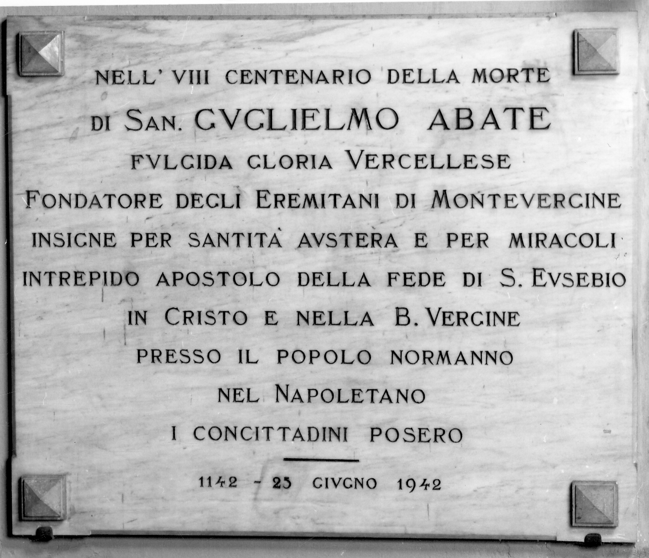 lapide commemorativa, opera isolata - ambito piemontese (metà sec. XX)