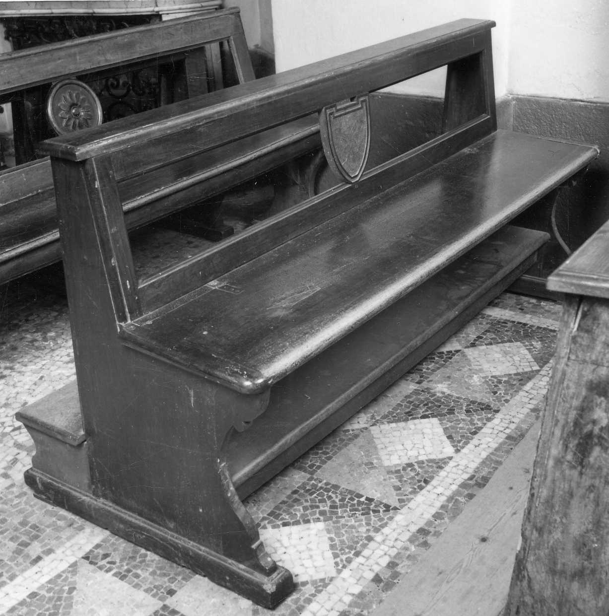 banco da chiesa, serie - produzione piemontese (ultimo quarto sec. XVIII)