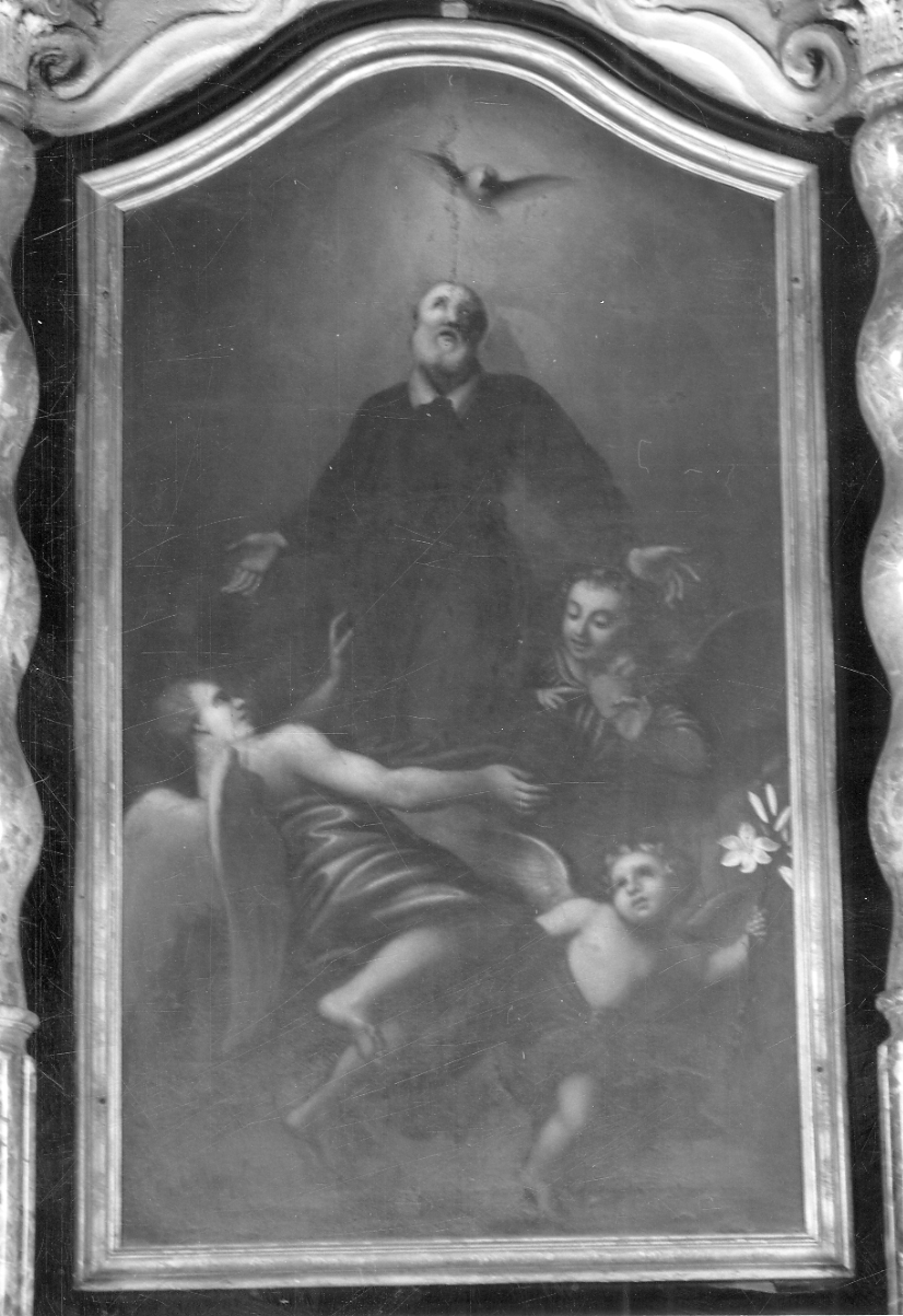 San Filippo Neri ispirato dallo Spirito Santo (dipinto, opera isolata) - ambito piemontese (seconda metà sec. XVIII)