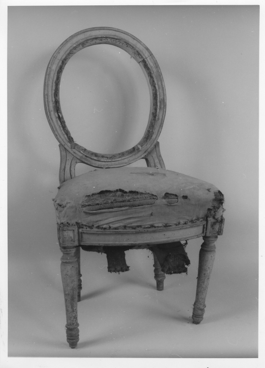 sedia, opera isolata - ambito piemontese (ultimo quarto sec. XVIII)