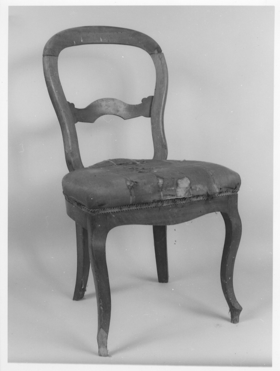sedia, serie - ambito piemontese (terzo quarto sec. XIX)