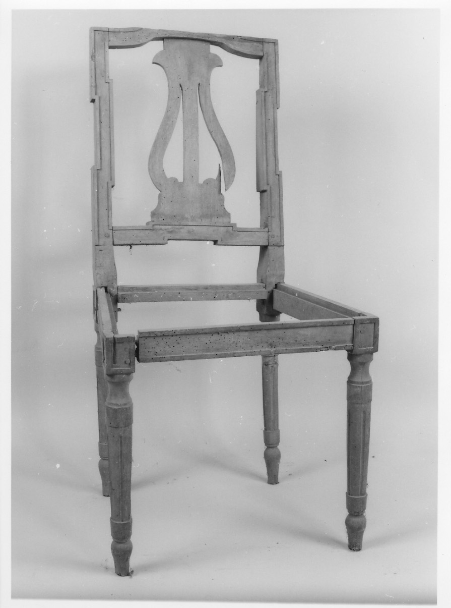 sedia, opera isolata - ambito piemontese (ultimo quarto sec. XIX)
