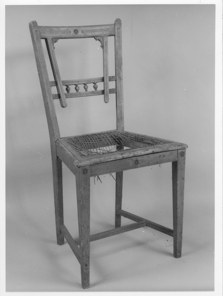 sedia, opera isolata - ambito piemontese (fine/inizio secc. XIX/ XX)