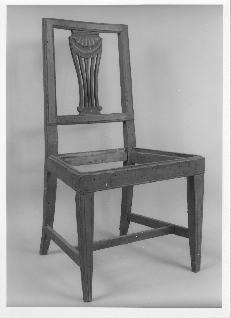sedia, opera isolata - ambito piemontese (ultimo quarto sec. XIX)
