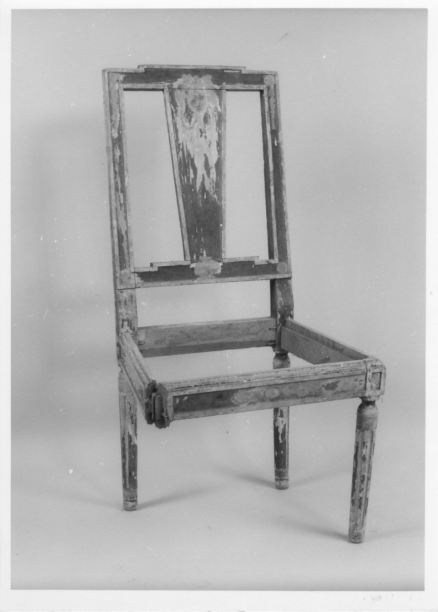 sedia, opera isolata - ambito piemontese (ultimo quarto sec. XVIII)