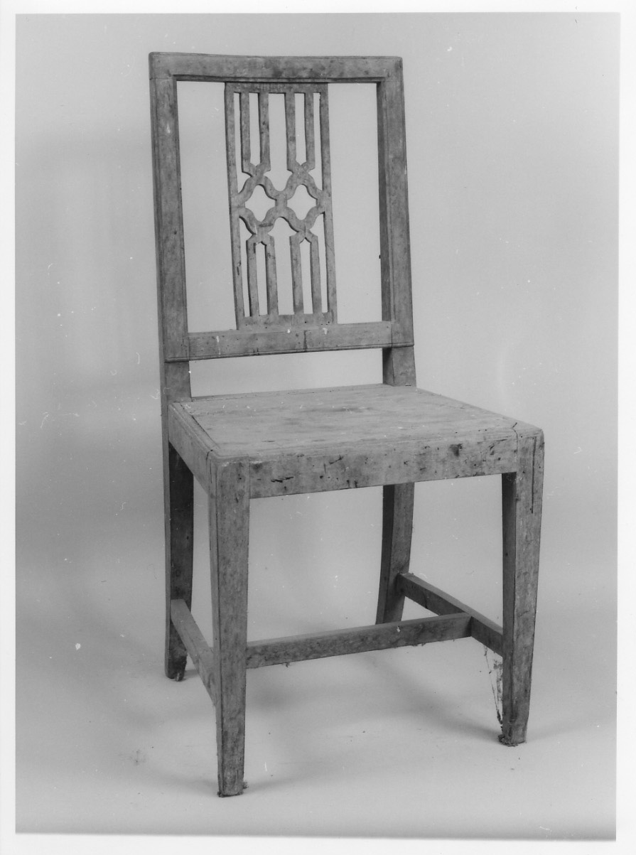 sedia, opera isolata - ambito piemontese (seconda metà sec. XIX)