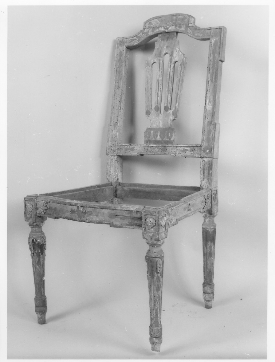 sedia, opera isolata - ambito piemontese (ultimo quarto sec. XVIII)