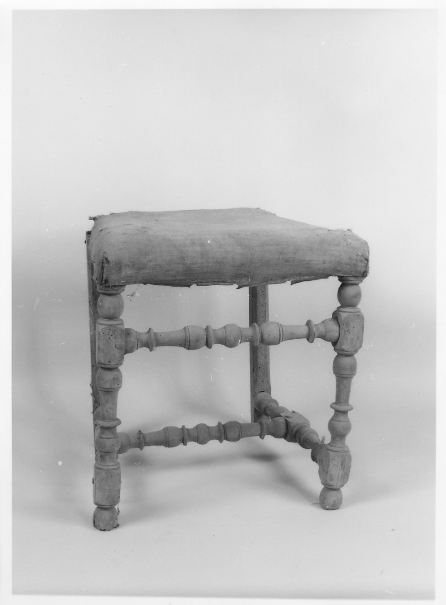 sgabello, opera isolata - ambito piemontese (fine sec. XVII)