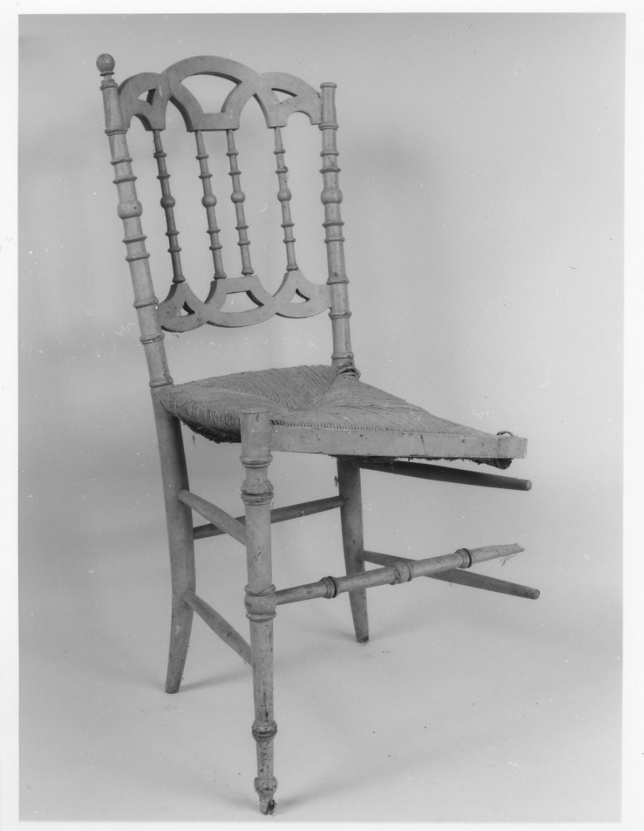 sedia, opera isolata - produzione ligure (?) (fine/inizio secc. XIX/ XX)