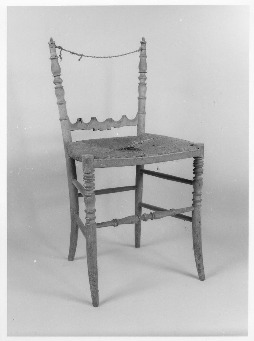 sedia, opera isolata - produzione ligure (?) (ultimo quarto sec. XIX)