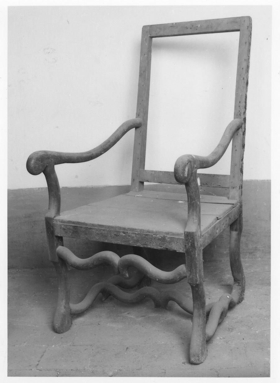 seggiolone, opera isolata - produzione piemontese (inizio sec. XVIII)