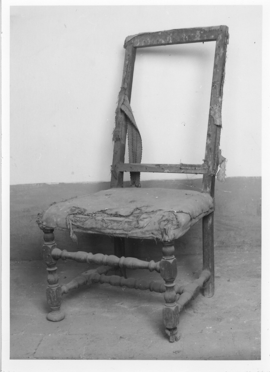 sedia, opera isolata - produzione italiana (seconda metà sec. XVII)