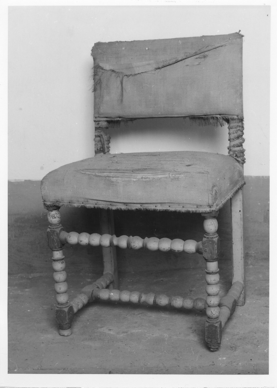 sedia, serie - produzione piemontese (prima metà sec. XVII)