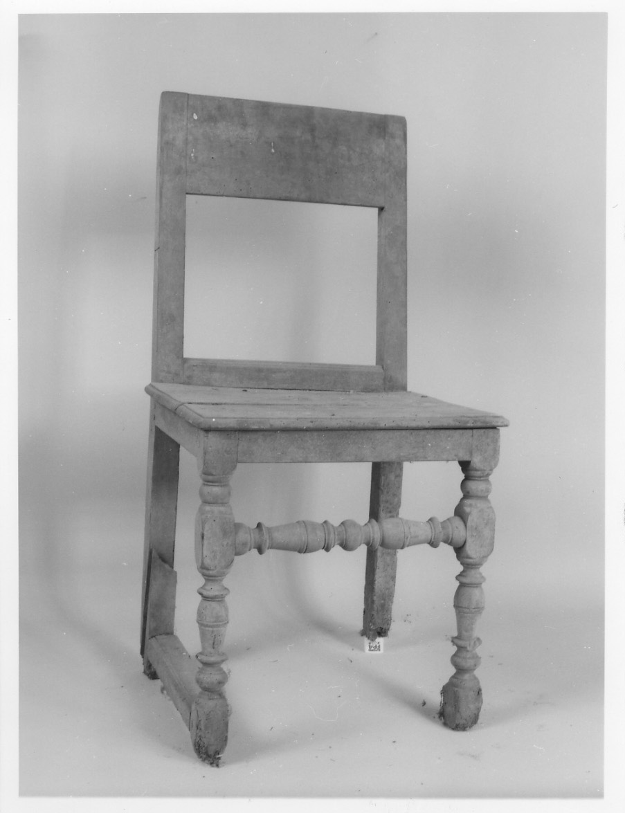 sedia, opera isolata - produzione piemontese (seconda metà sec. XIX)
