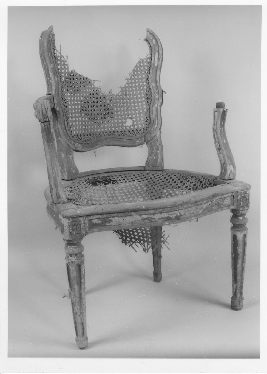 poltrona, serie - produzione piemontese (ultimo quarto sec. XVIII)