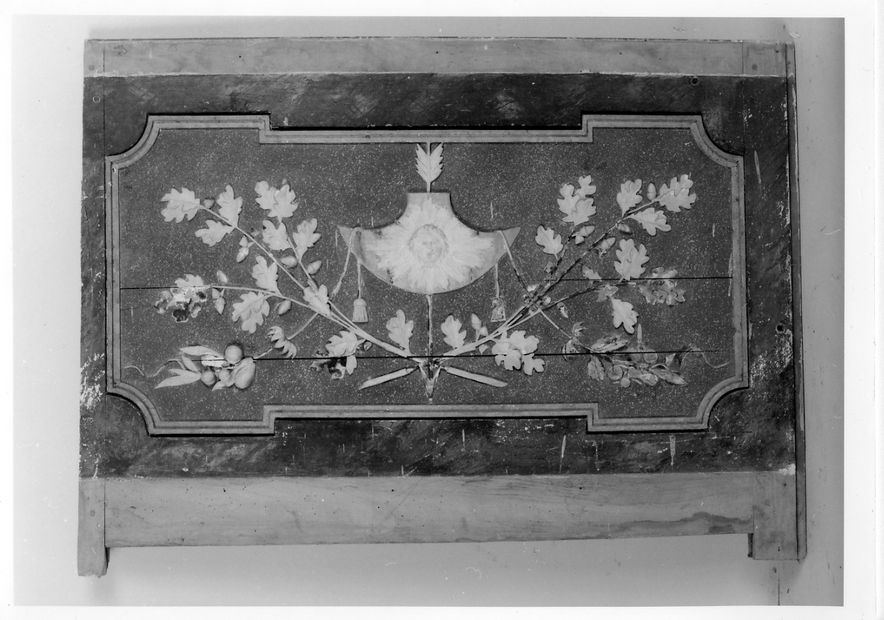 testa di donna raggiata (pannello, serie) - bottega piemontese (ultimo quarto sec. XVIII)