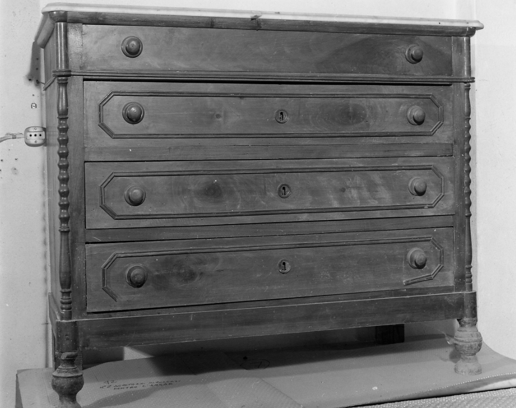 cassettone, opera isolata - bottega piemontese (seconda metà sec. XIX)