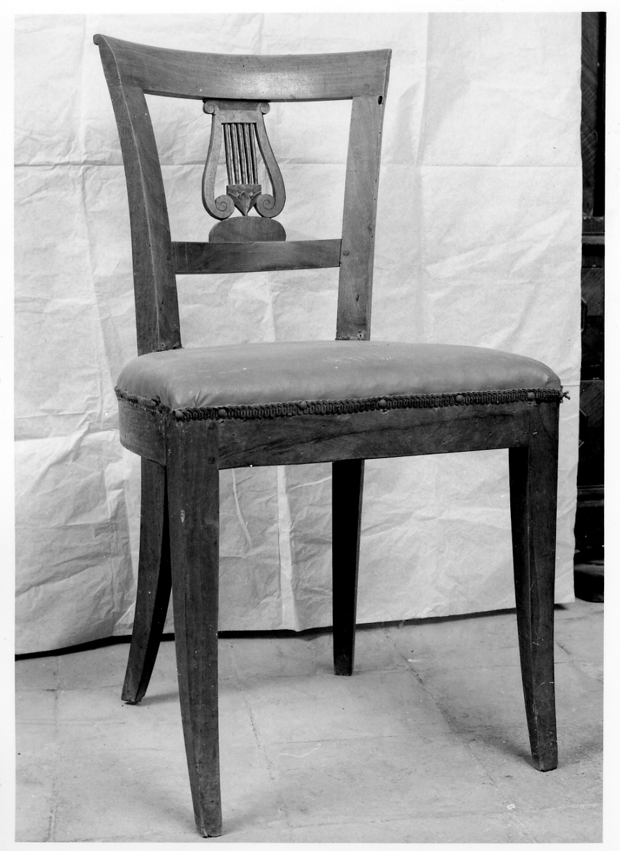 sedia, opera isolata - bottega piemontese (seconda metà sec. XIX)