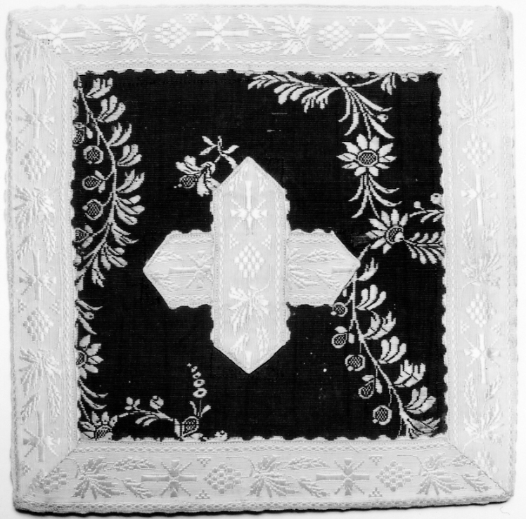 borsa del corporale, elemento d'insieme - manifattura italiana (ultimo quarto sec. XVIII)