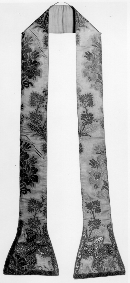 stola, elemento d'insieme - manifattura italiana (seconda metà sec. XIX)