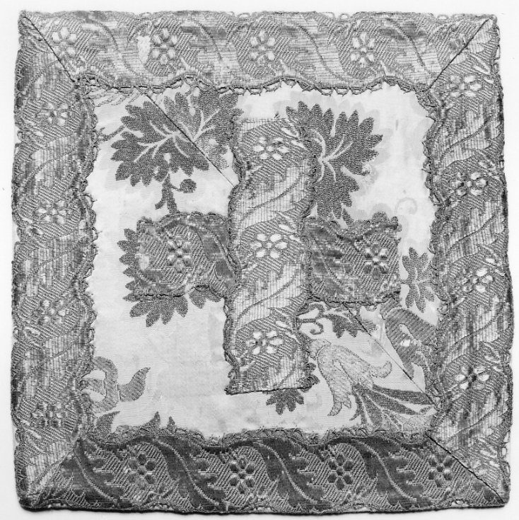 borsa del corporale, elemento d'insieme - manifattura italiana (seconda metà sec. XIX)