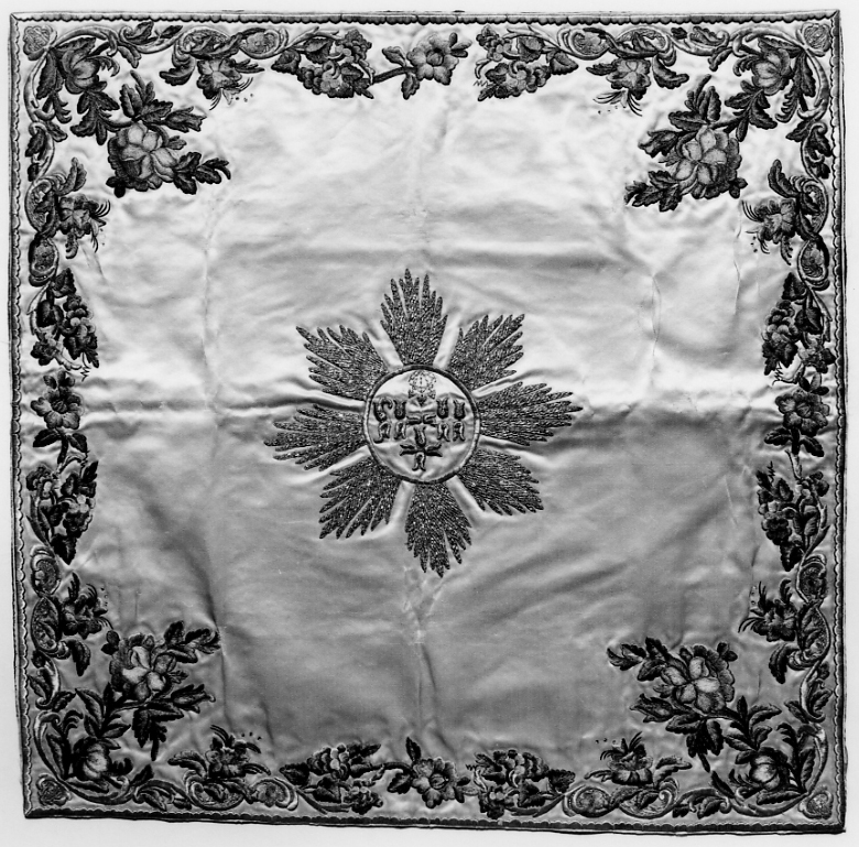 velo di calice, elemento d'insieme - manifattura italiana (primo quarto sec. XIX)