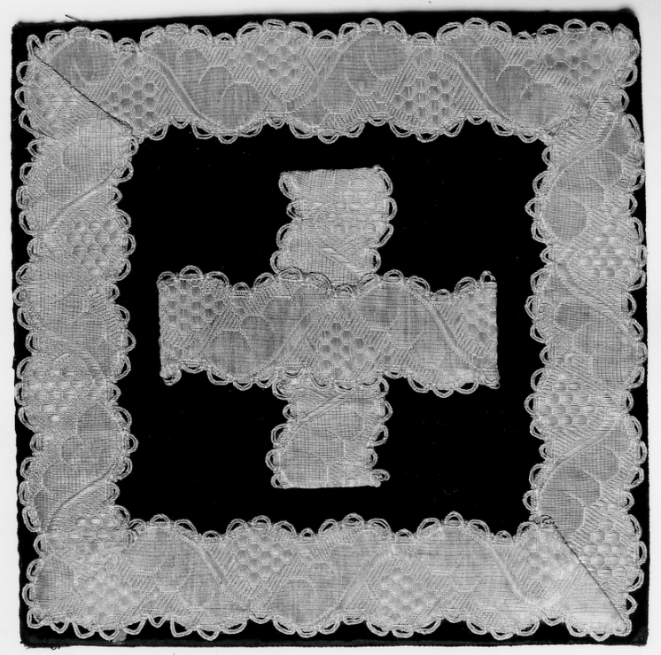 borsa del corporale, elemento d'insieme - manifattura italiana (prima metà sec. XIX)