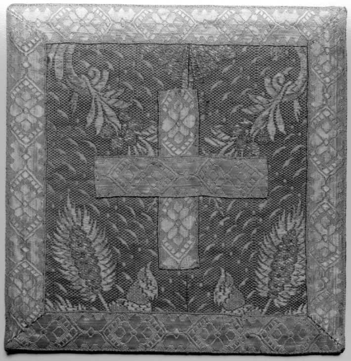 borsa del corporale, elemento d'insieme - manifattura italiana (inizio sec. XIX)