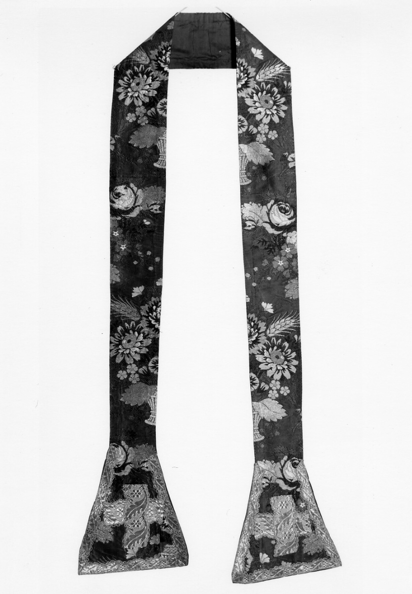 stola, elemento d'insieme - manifattura italiana (seconda metà sec. XVIII)