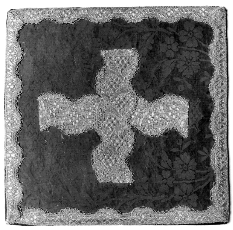 borsa del corporale, elemento d'insieme - manifattura italiana (seconda metà sec. XIX)