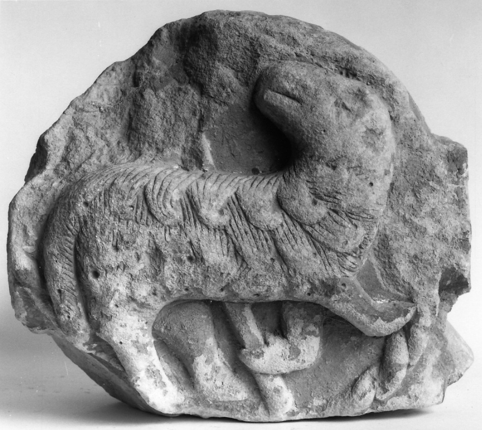 Agnus Dei (chiave di volta, opera isolata) - ambito novarese (seconda metà sec. XII)