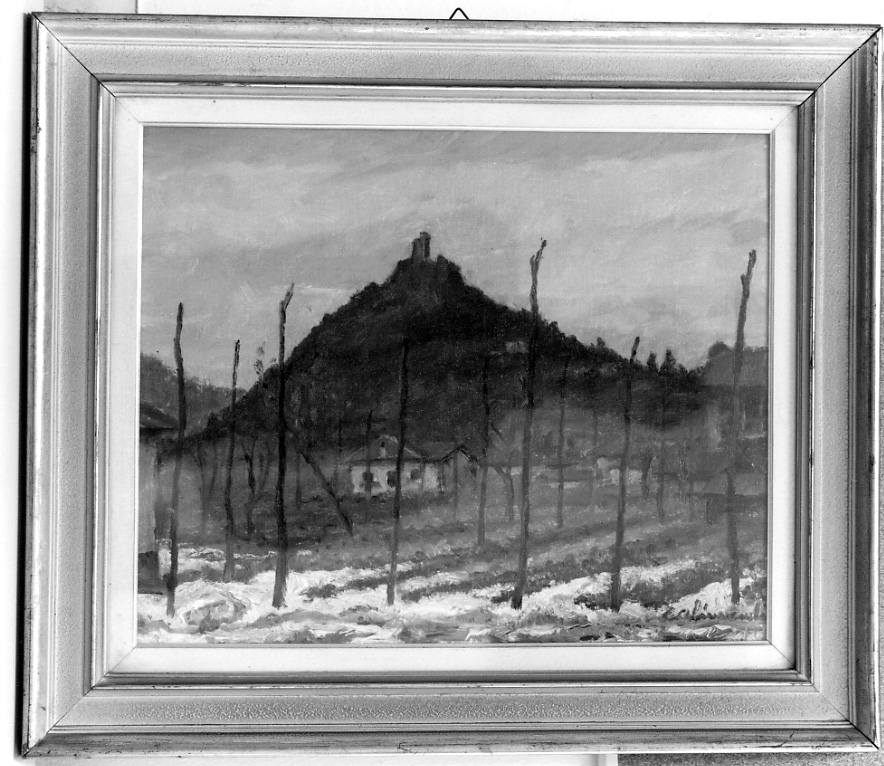 Avigliana, Veduta di Avigliana (dipinto, opera isolata) di Allimandi Enrico (metà sec. XX)