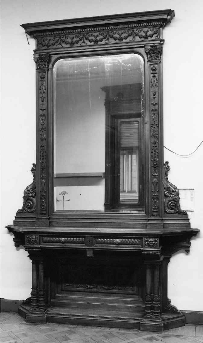 motivi decorativi a grottesche (console con specchiera, opera isolata) - produzione Italia settentrionale (fine sec. XIX)