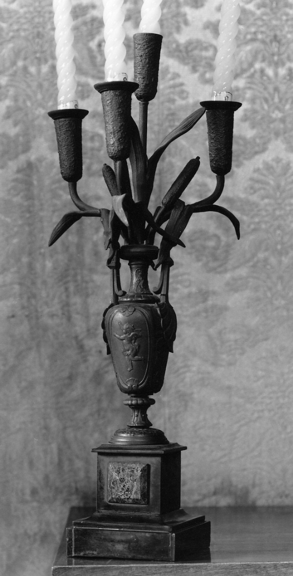 canna lacustre (candelabro, serie) - produzione Italia settentrionale (ultimo quarto sec. XIX)