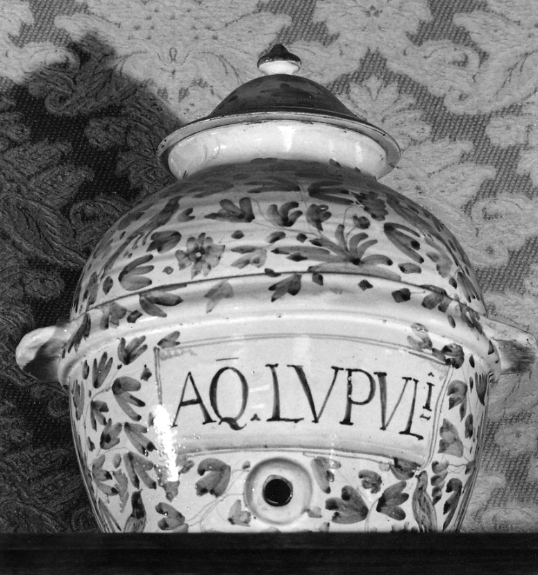 vaso da farmacia, opera isolata - produzione Italia settentrionale (fine/inizio secc. XIX/ XX)