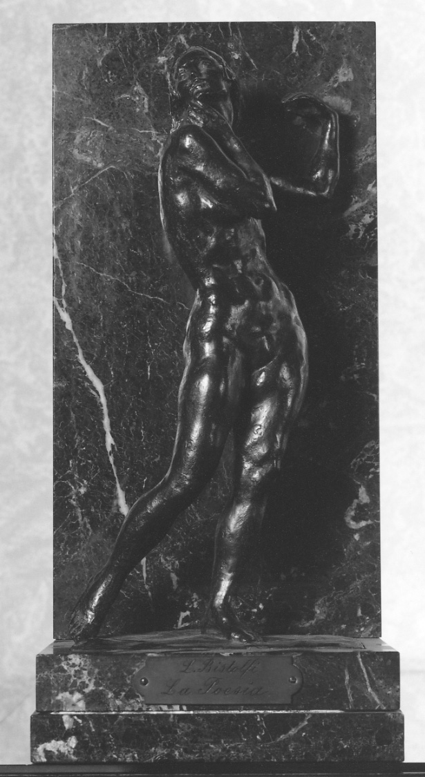 La poesia, figura femminile nuda (scultura, opera isolata) di Bistolfi Leonardo (secondo quarto sec. XX)