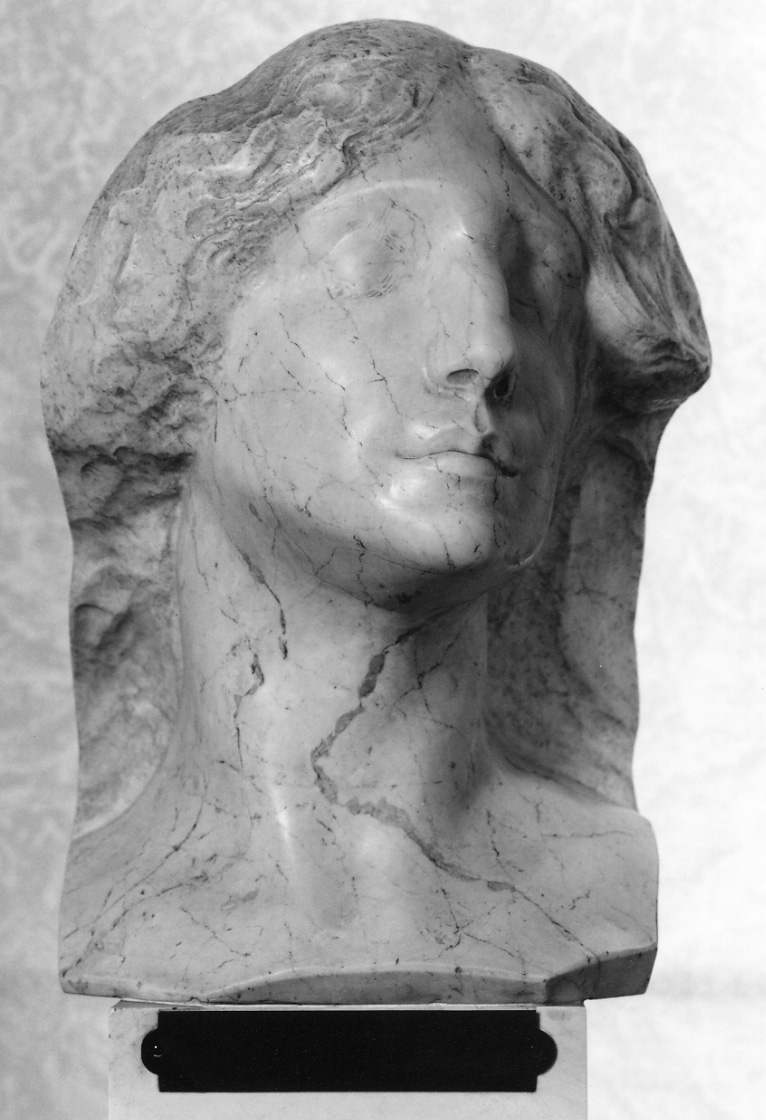 La poesia della montagna, testa di donna (scultura, opera isolata) di Bistolfi Leonardo (primo quarto sec. XX)