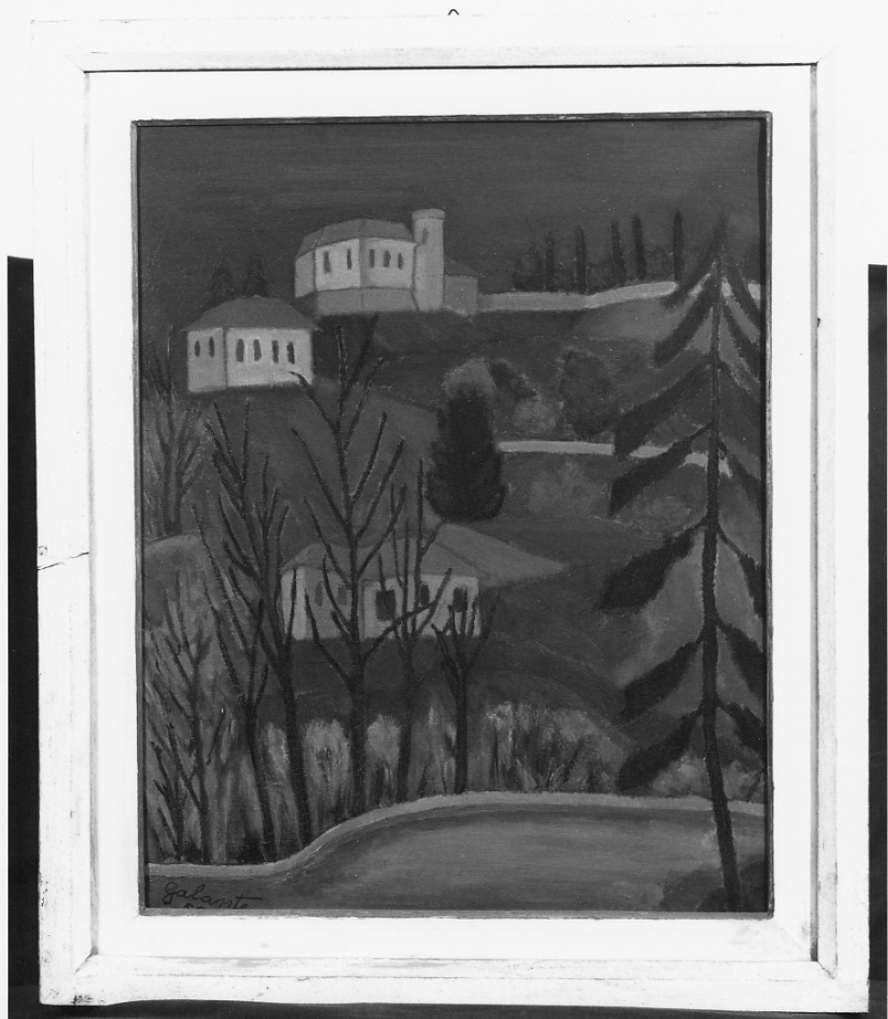 Valsalice - paesaggio piemontese, paesaggio (dipinto, opera isolata) di Galante Nicola (metà sec. XX)