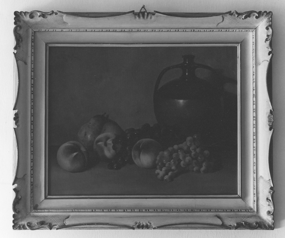 Natura morta, natura morta con frutta (dipinto, opera isolata) di Buffa Luigi (metà sec. XX)