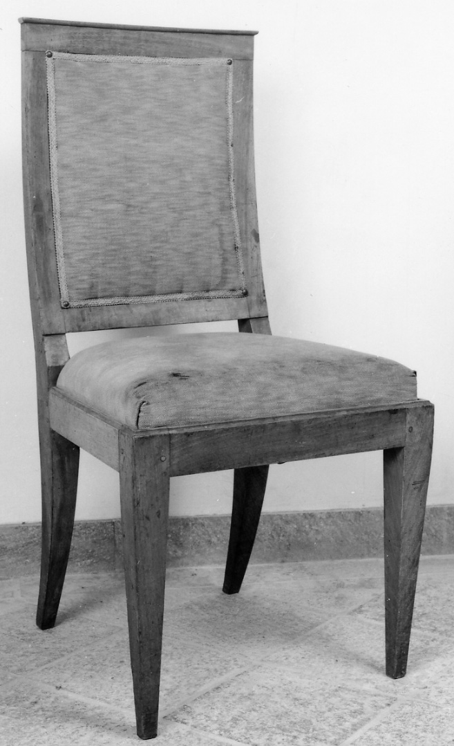 sedia, serie - produzione piemontese (primo quarto sec. XIX)