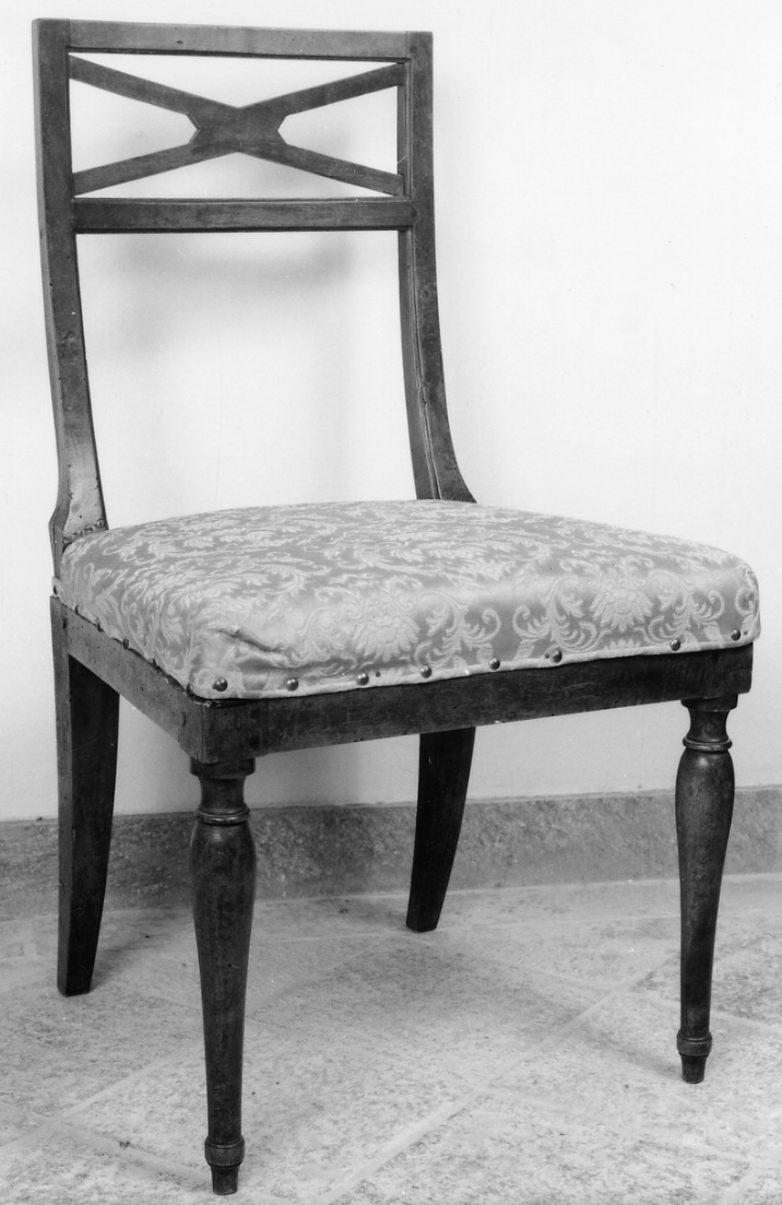 sedia, elemento d'insieme - produzione piemontese (secondo quarto sec. XIX)