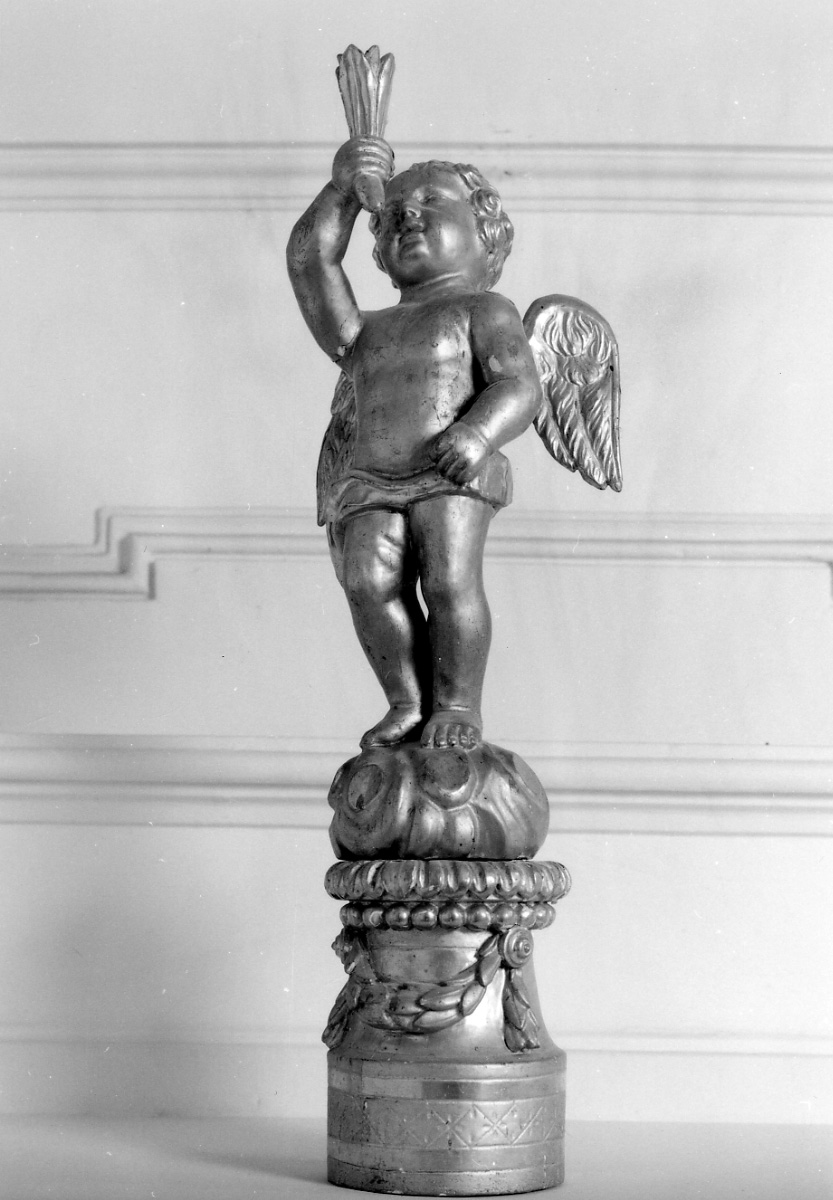angelo reggicandelabro (candelabro, serie) - produzione piemontese (terzo quarto sec. XVIII)